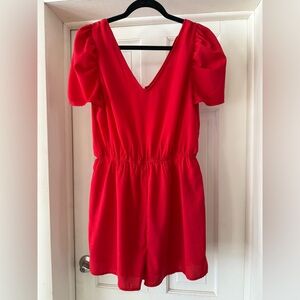 ANDREE BY UNIT Bold Red Romper